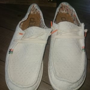 Hey Dude white Wendy shoes